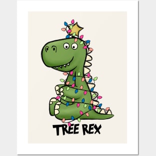 Tree Rex Christmas Posters and Art